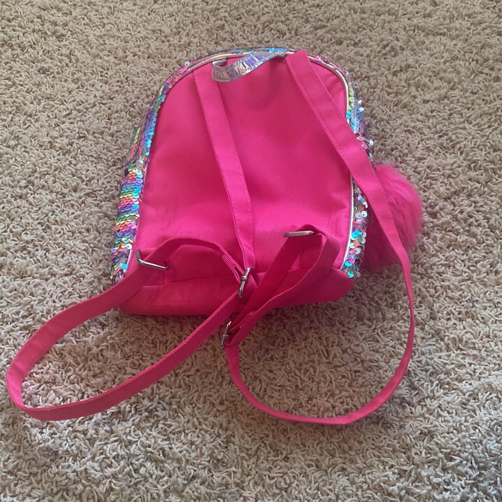 Justice mini "B" sequin backpack - Picture 3 of 6